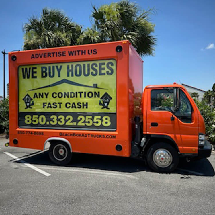 Vinyl Banner Ad Truck